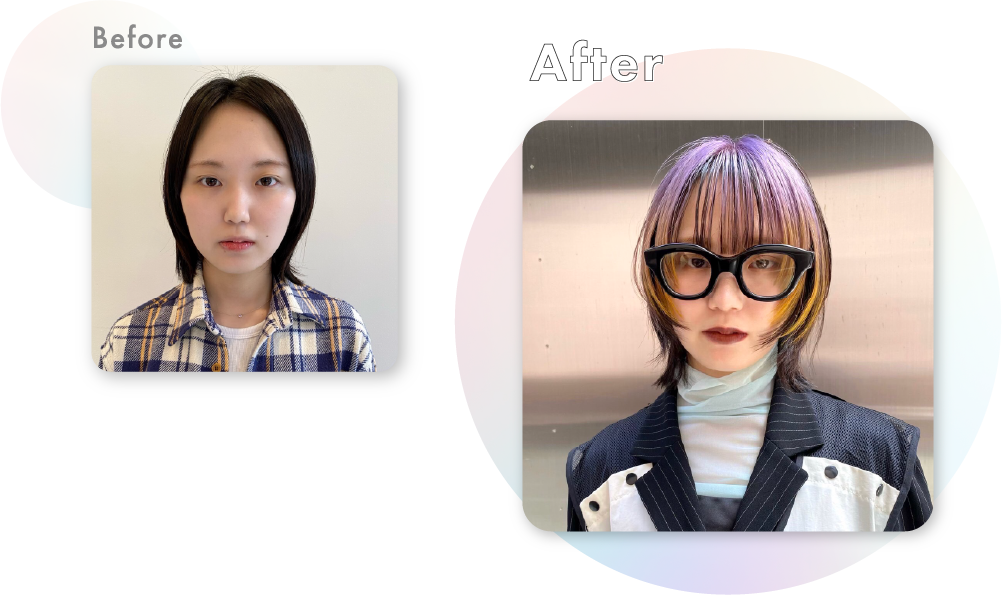 before after